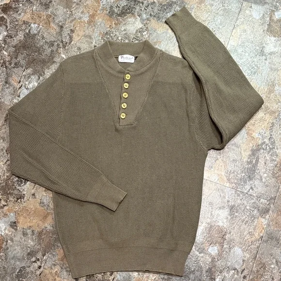 Parker of Vienna Taupe Men's Crewneck Sweater size M - Picture 1 of 5